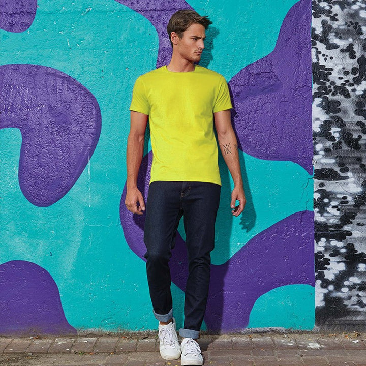 Tee-shirt de Travail Coton Homme Vert Lime - TOPTEX Lavable à 40°C en machine