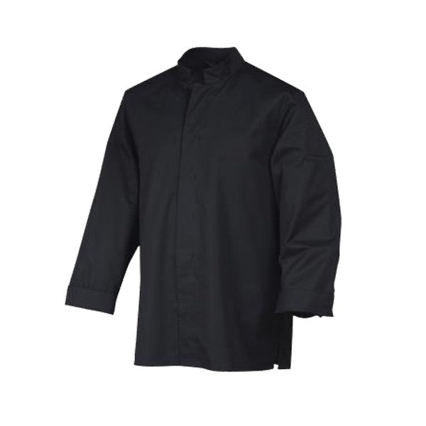Veste de cuisine Stani, pour cuisinier couleur noire avec manche longue