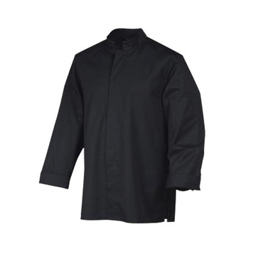 Veste de cuisine Stani, pour cuisinier couleur noire avec manche longue
