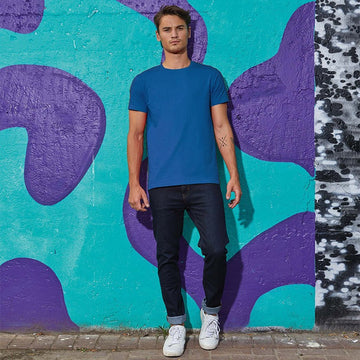 Tee-shirt de Travail Coton Homme Bleu Royal - TOPTEX Manches courtes
