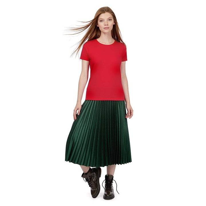 Tee-shirt de Travail Coton Femme Rouge - TOPTEX manches courtes