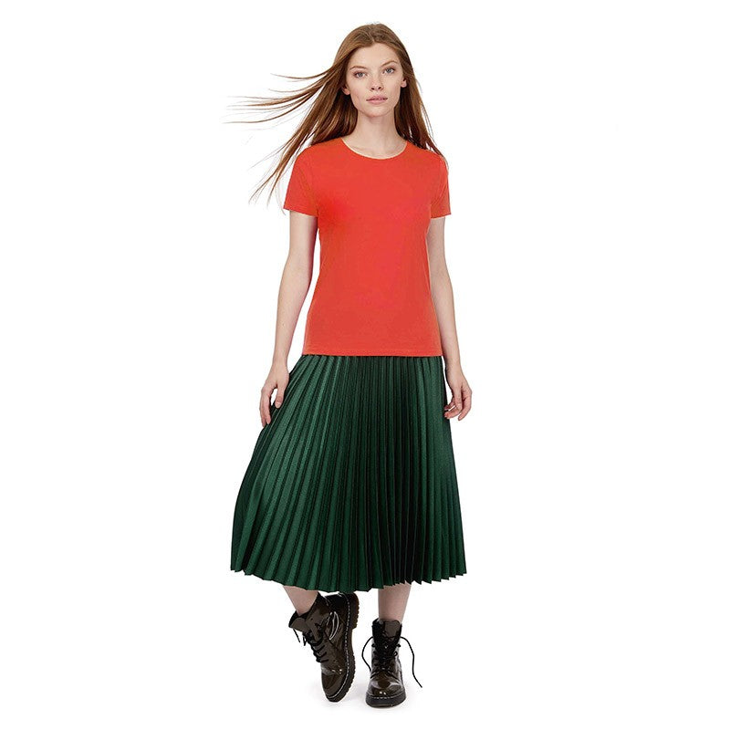 Tee-shirt de Travail Coton Femme Orange Sunset - TOPTEX manches courtes