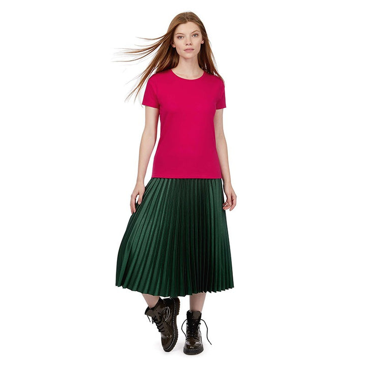 Tee-shirt de Travail Coton Femme Rose Fushia - TOPTEX Manches courtes