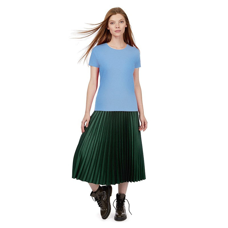 Tee-shirt de Travail Coton Femme Bleu Ciel - TOPTEX Manches courtes