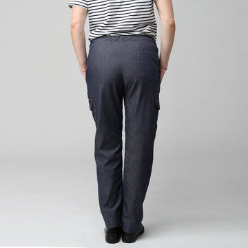 Pantalon Jean Cuisine Femme - MANELLI Taille élastiquée, 1 poche plaquée sur le dos