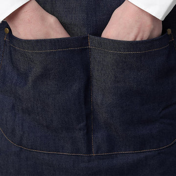 Tablier Bavette Jean - MANELLI grande double poche centrée