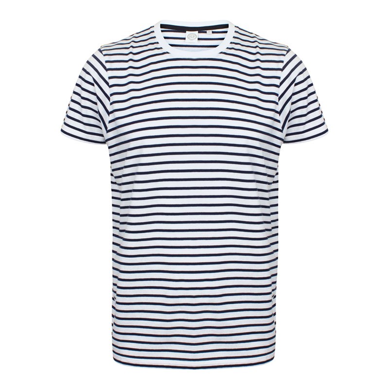 Tee-shirt de Travail Manches Courtes Marinière - TOPTEX - 100% coton