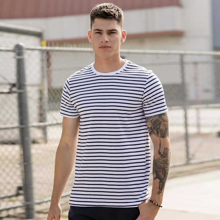 Tee-shirt de Travail Manches Courtes Marinière - TOPTEX - Tailles : Du XS au 2XL