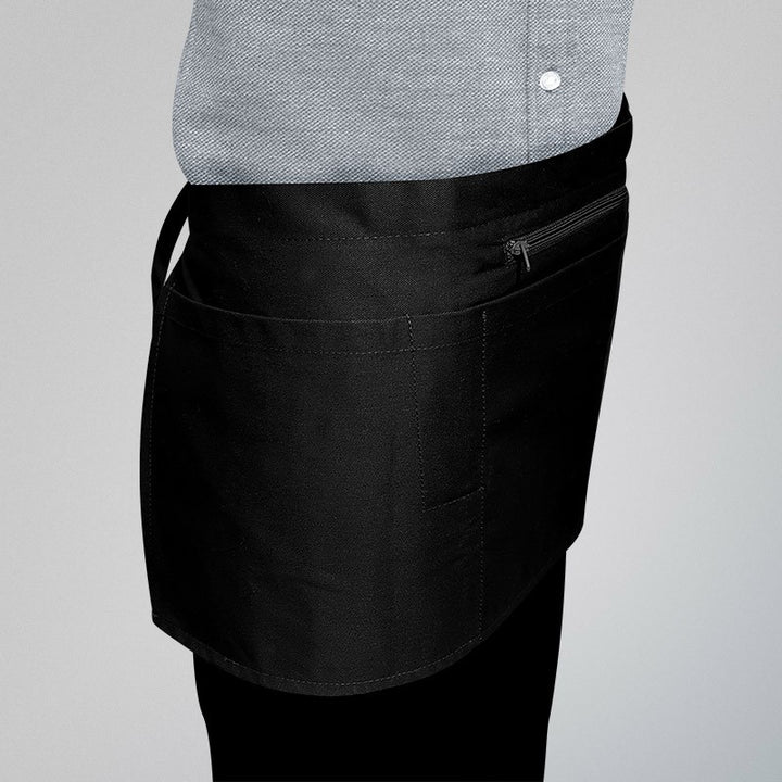 Tabliers Barman À Poche Zippée Noir - MANELLI - 1 poche téléphone portable