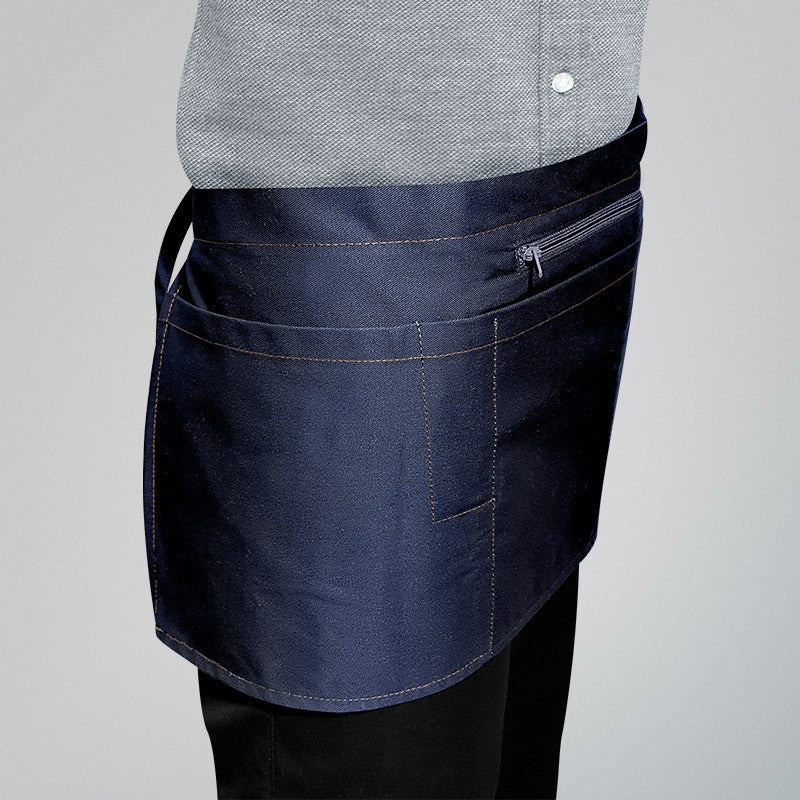 Tabliers Barman À Poche Zippée Jean - MANELLI - 2 poches sur le côté du tablier