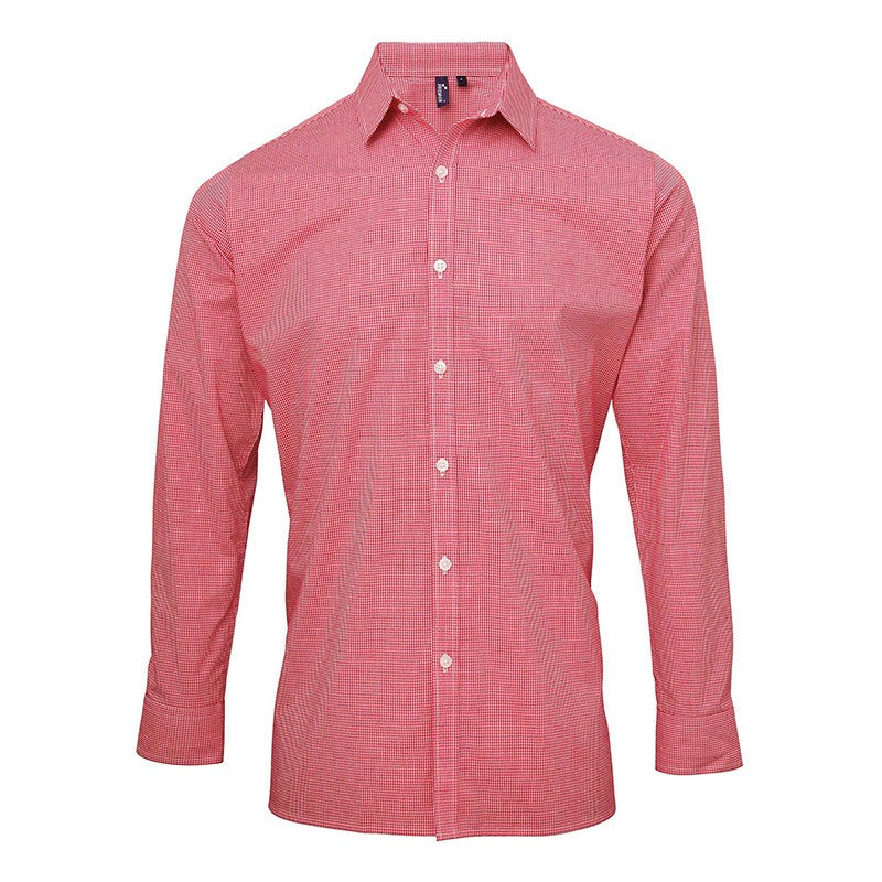 Chemise De Serveur Homme À Carreaux Rouge "Vichy" - TOPTEX