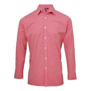 Chemise De Serveur Homme À Carreaux Rouge "Vichy" - TOPTEX