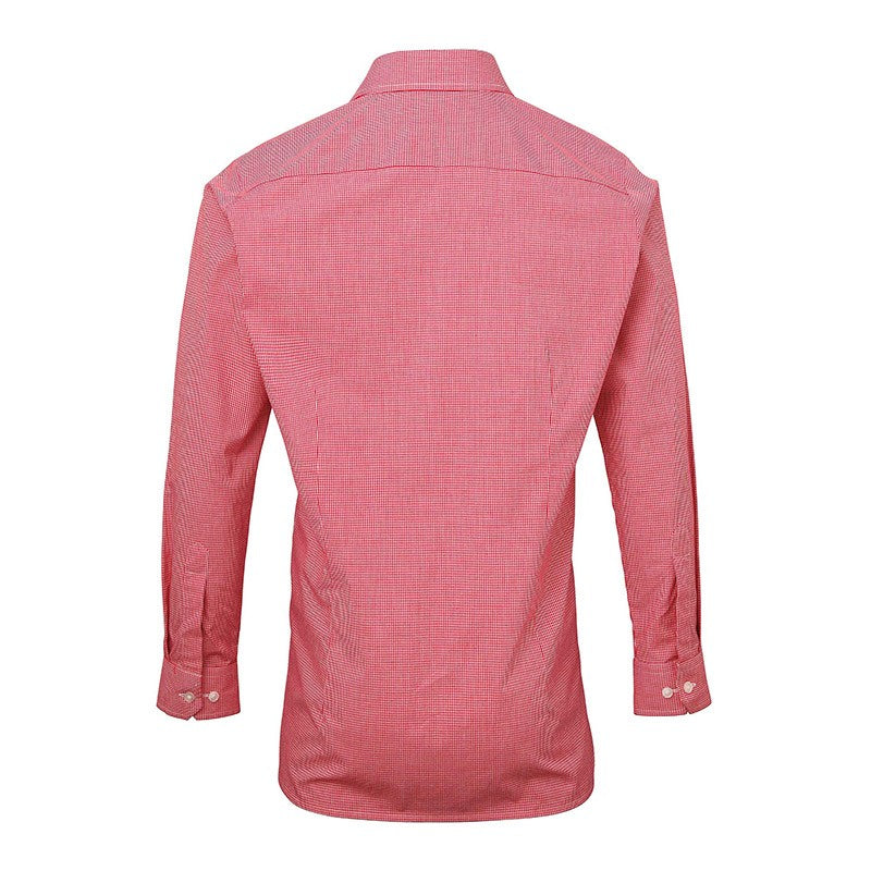 Chemise De Serveur Homme À Carreaux Rouge "Vichy" - TOPTEX