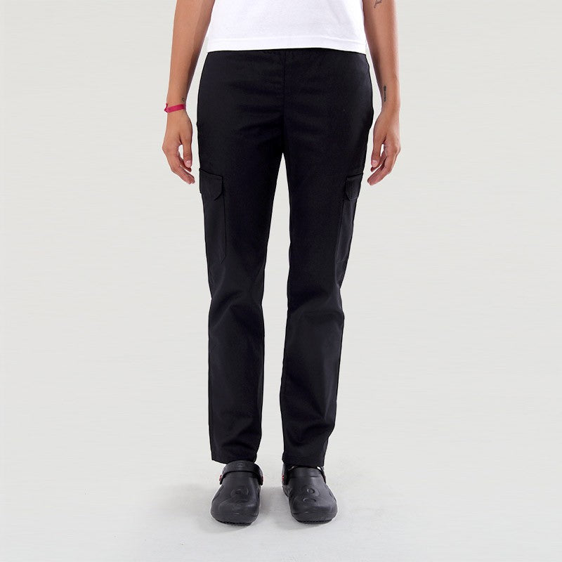 Pantalon de Cuisine Femme noir - Manelli - Poches Latérales