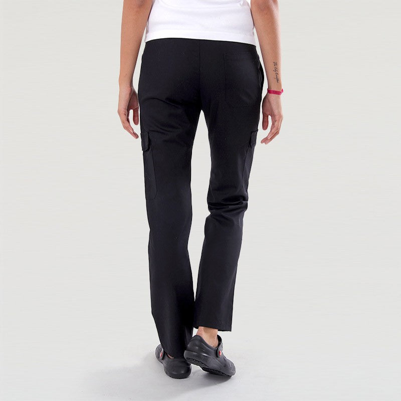 Pantalon de Cuisine Femme noir - Manelli - Poches Latérales