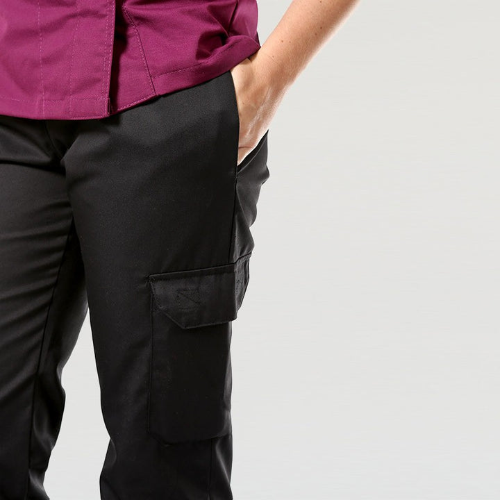 Pantalon de Cuisine Femme noir - Manelli - Poches Latérales