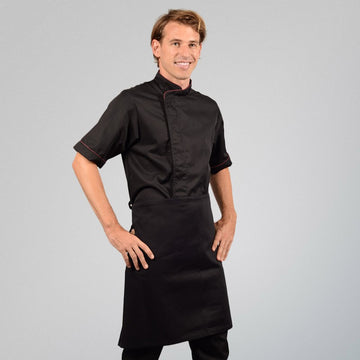 Tablier Demi Chef Noir résistant Manelli