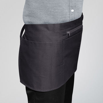 Tabliers Barman À Poche Zippée Gris - MANELLI