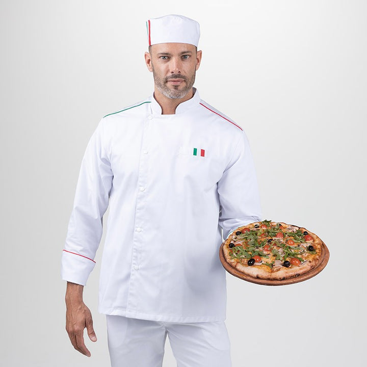 Calot de cuisine Napoli Blanc - MANELLI