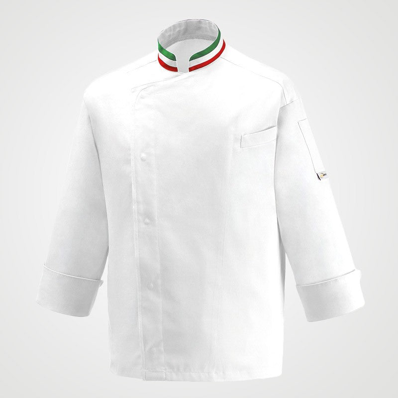 Veste de cuisine blanche col italien - Manelli