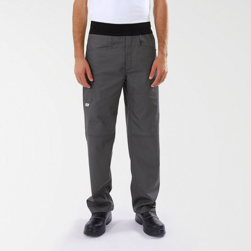 Pantalon de Cuisine Confort Gris Mixte destockage - MANELLI