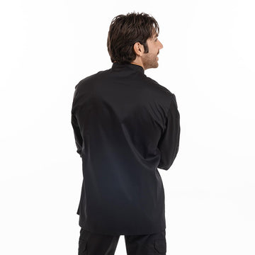 Veste de Cuisine Noire liseré Orange - MANELLI