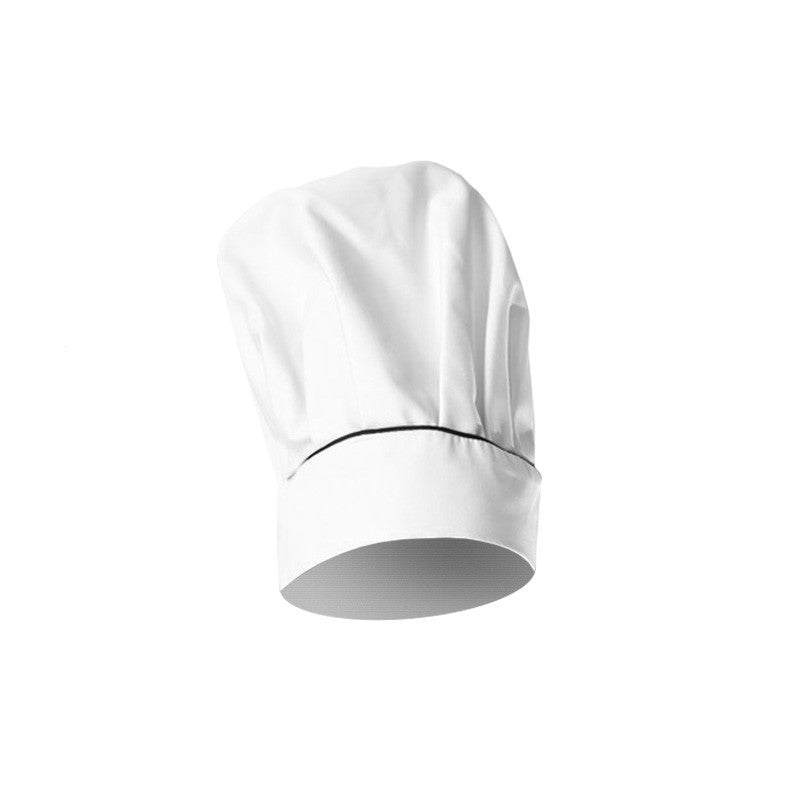 Toque de cuisine blanche liseré noir Manelli