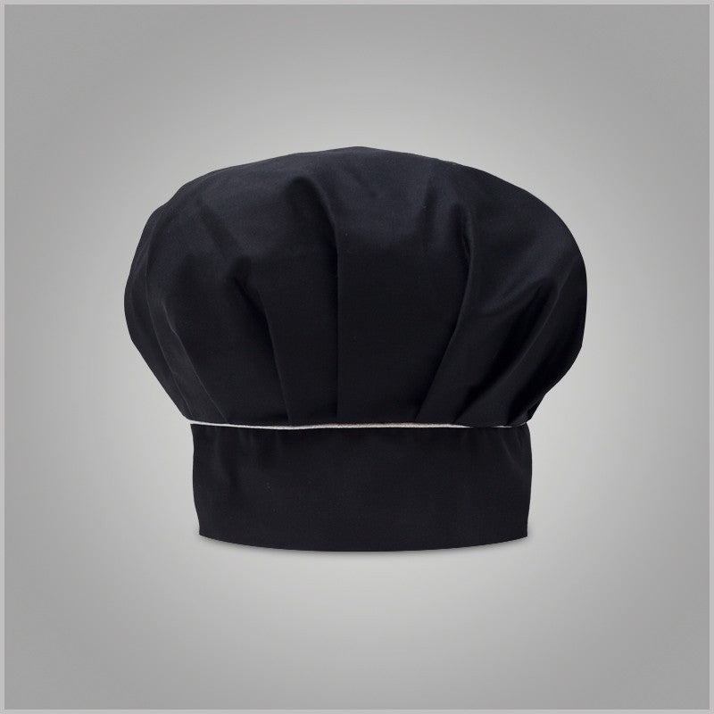 Toque de cuisine noire liseré argent Manelli pour Noël