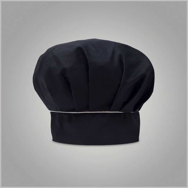 Toque de cuisine noire liseré argent Manelli pour Noël