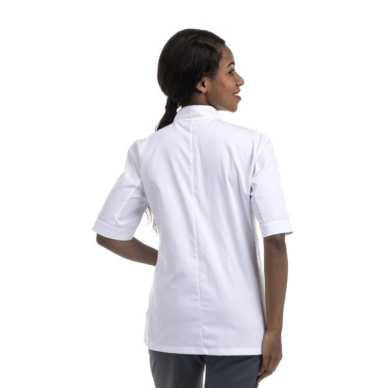 Veste Boulangère Femme Blanche MC ou ML - MANELLI