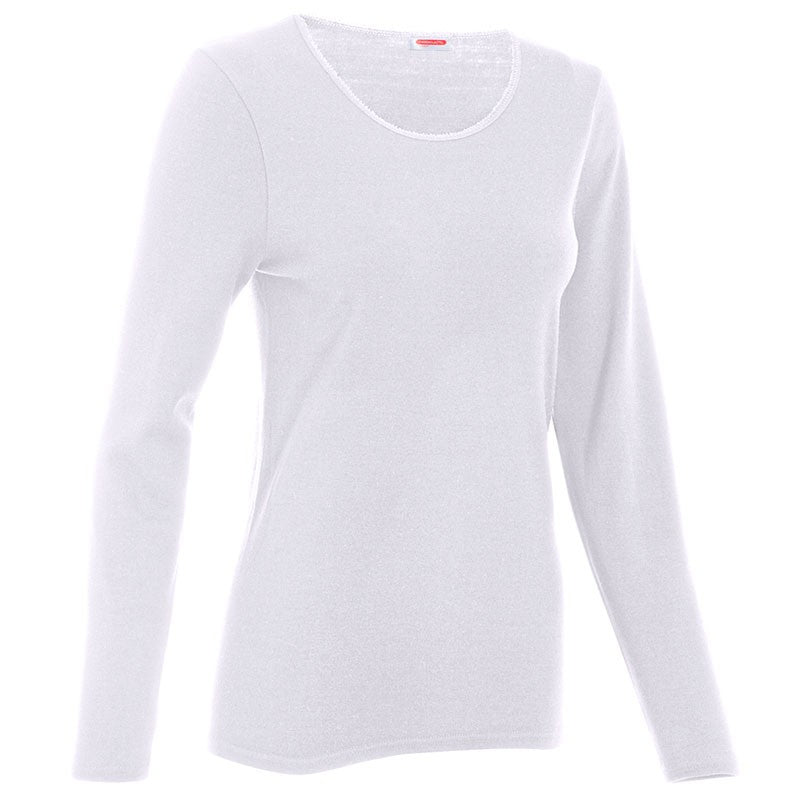 Tee-shirt de Travail Thermolactyl Manches Longues Femme Blanc DAMART