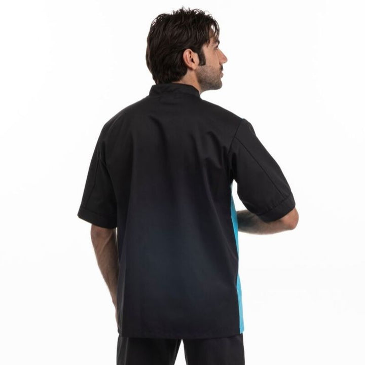 Veste de pâtissier noir / bleu - MANELLI