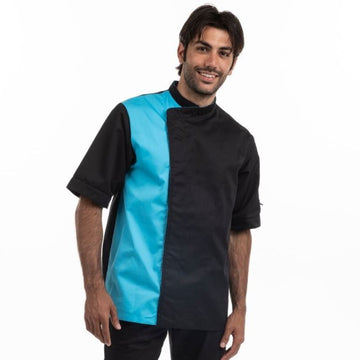 Veste de pâtissier noir / bleu - MANELLI
