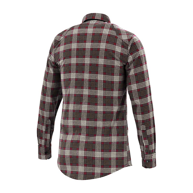 Chemise de travail rouge et marron Lafont détail dos