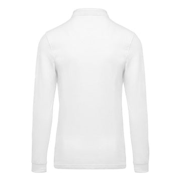 polo de travail manches longues couleur blanc 100% coton