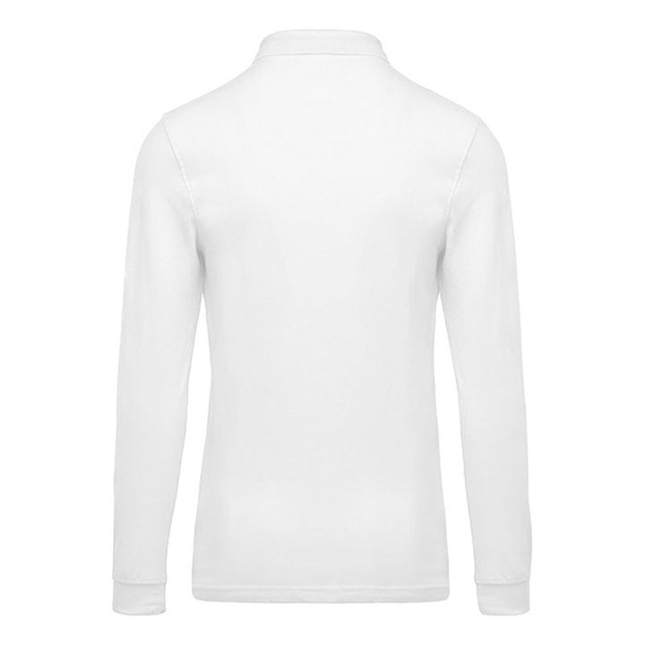 polo de travail manches longues couleur blanc 100% coton