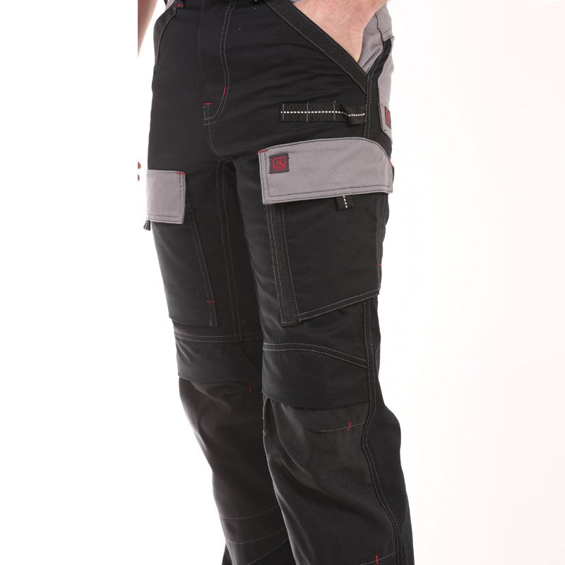 Pantalon Multipoches Protection Genoux Noir pas chèr