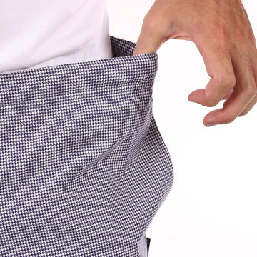 Détail de la taille élastique du pantalon pied de poule Réglisse de Lafont