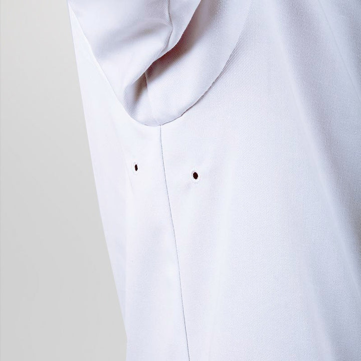 Veste de Cuisine Blanche Liseré Noir Homme Aération sous les Aisselles