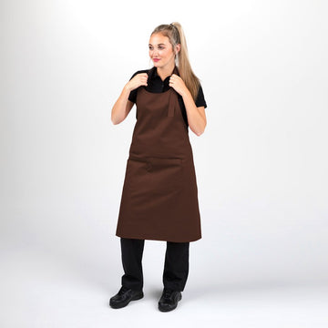 tablier à bavette marron pour professionnel et particulier