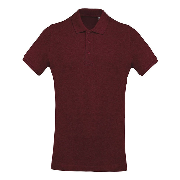 Polo de Travail Piqué Bio Manches Courtes Bordeaux Homme TOPTEX