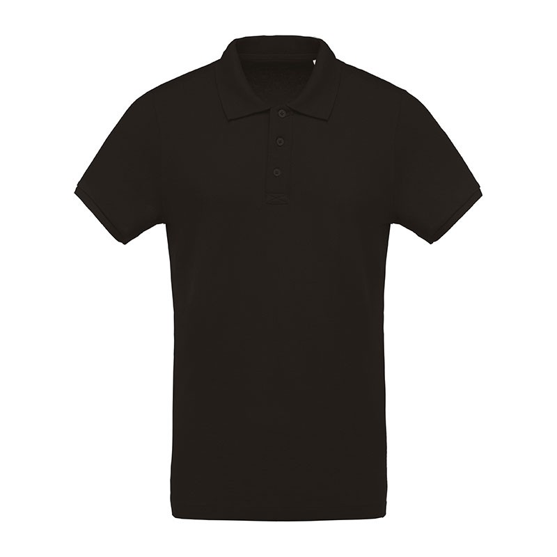 Polo de Travail Piqué Bio Manches Courtes Noir Homme TOPTEX