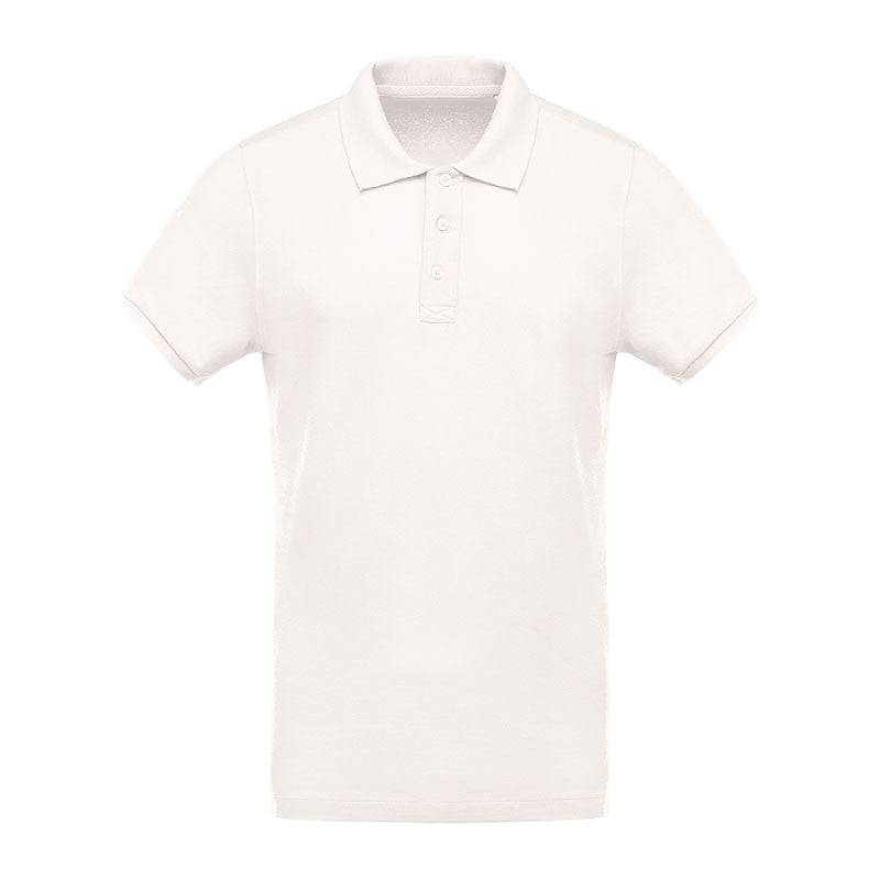 Polo de Travail Piqué Bio Manches Courtes Beige Homme TOPTEX