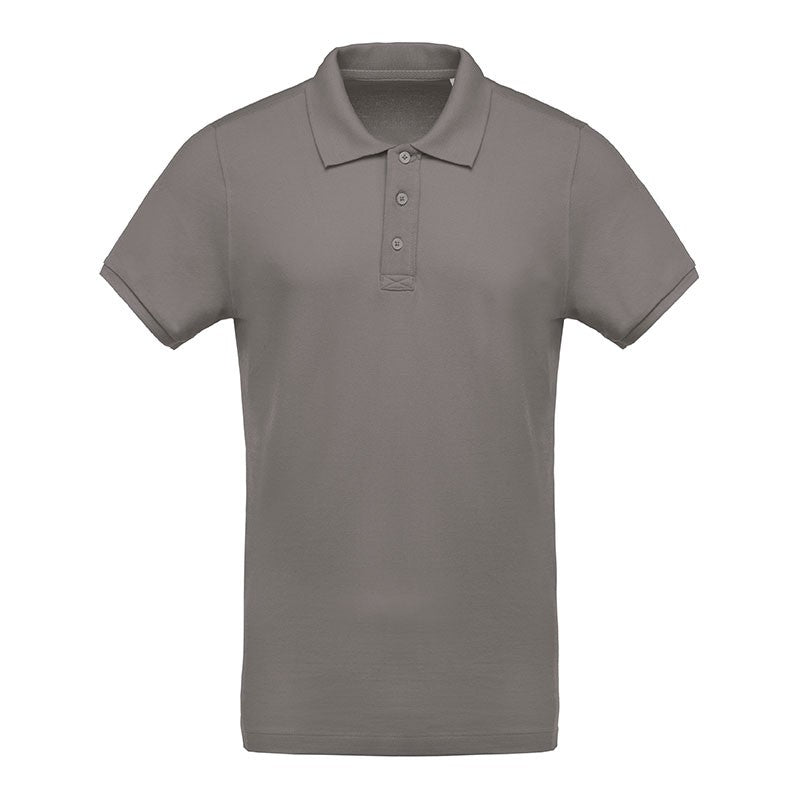 Polo de Travail Piqué Bio Manches Courtes Gris Homme TOPTEX