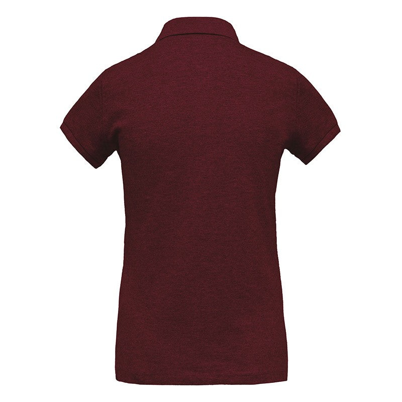 Polo bordeaux pour femme 100% coton bio pour les cuisiniers