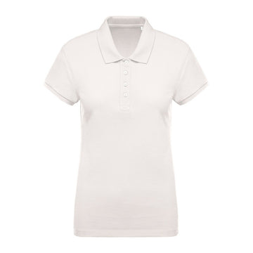Polo de Travail Piqué Bio Manches Courtes Beige Femme TOPTEX