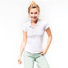 Polo de Travail Piqué Bio Manches Courtes Blanc Femme - TOPTEX