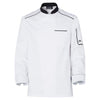 Veste de Cuisine Homme Manches Longues Néospirit Blanche Liseré Noir - MOLINEL
