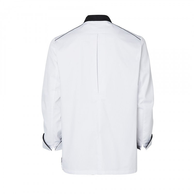 Veste de Cuisine Homme Manches Longues Néospirit Blanche Liseré Noir - MOLINEL