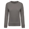 Sweat-Shirt Bio Col Rond Manches Raglan Femme Gris - KARIBAN